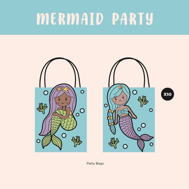 Mermaid-themed Party Bags | Pack of 10