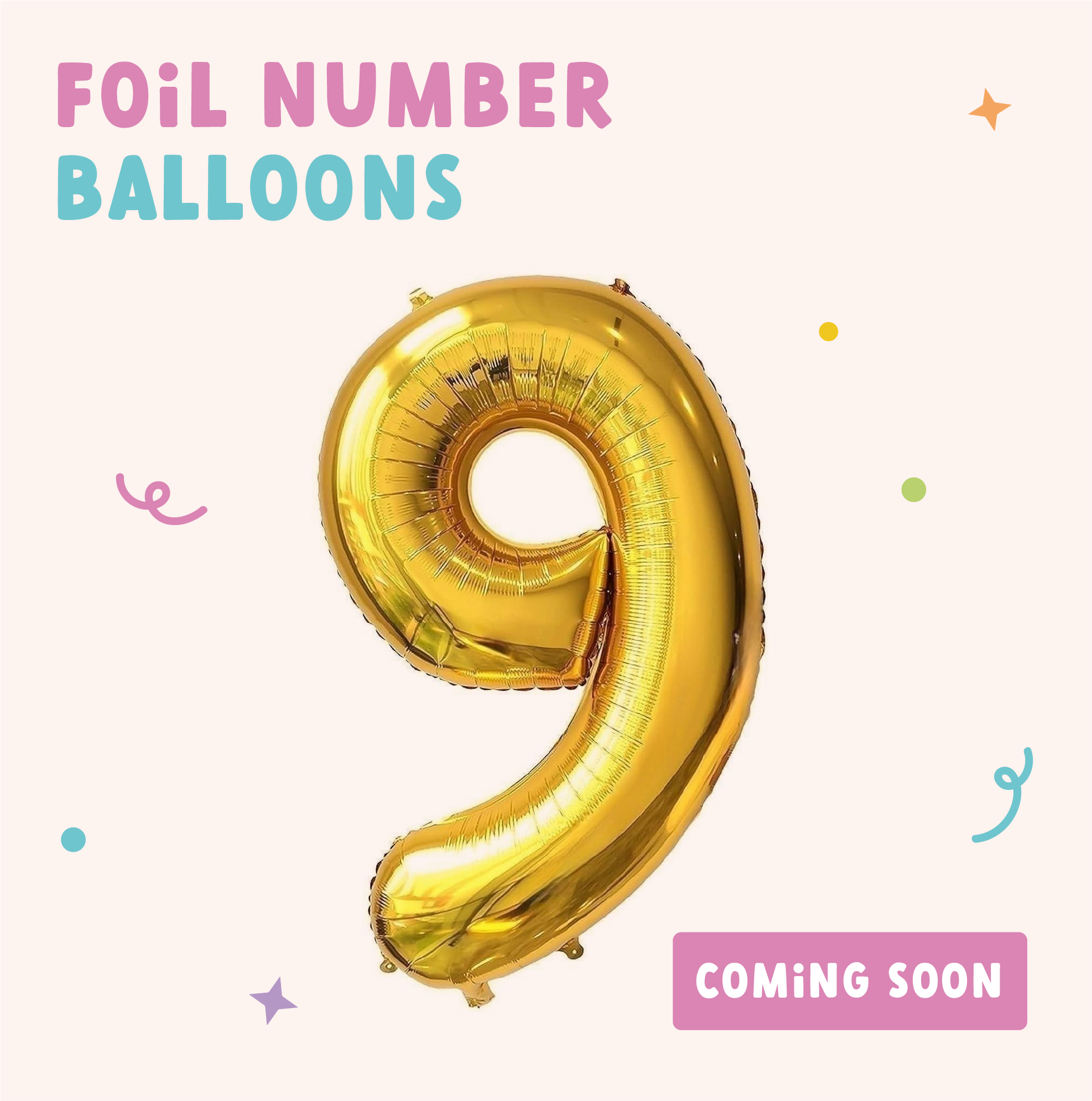 Gold Foil Number Balloons