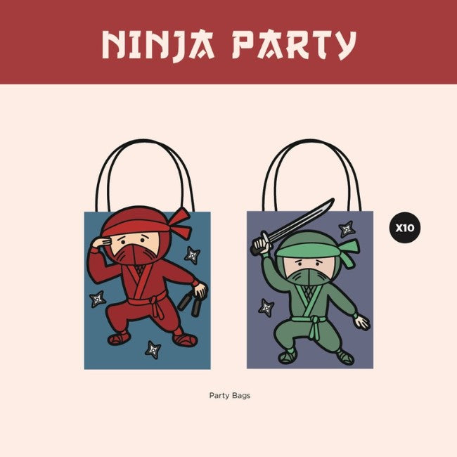 Ninja-themed Party Bags | Pack of 10